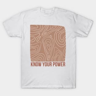 Know Your Power Square Abstract Shape Warm Toned design T-Shirt